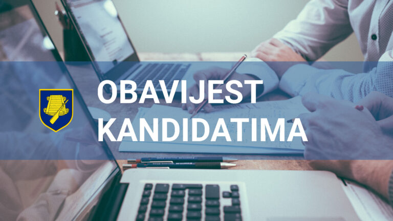 Obavijest kandidatima
